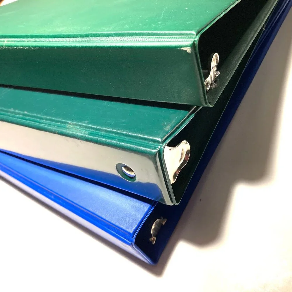 3 Avery Dennison 3-Ring Binders with filler paper AND ACCO 3-Hole Puncher